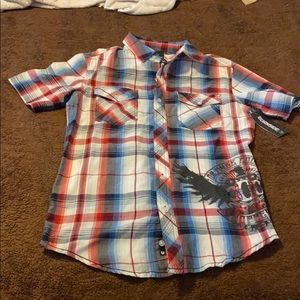 Blue and red Orange County choppers T-shirt